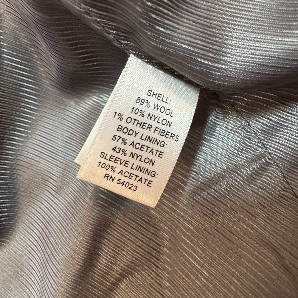 Banana Republic Women's Charcoal Gray Double-Breasted Peacoat - Picture 9 of 10